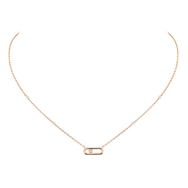 Collier Messika Move Uno en or rose et diamants 10053R