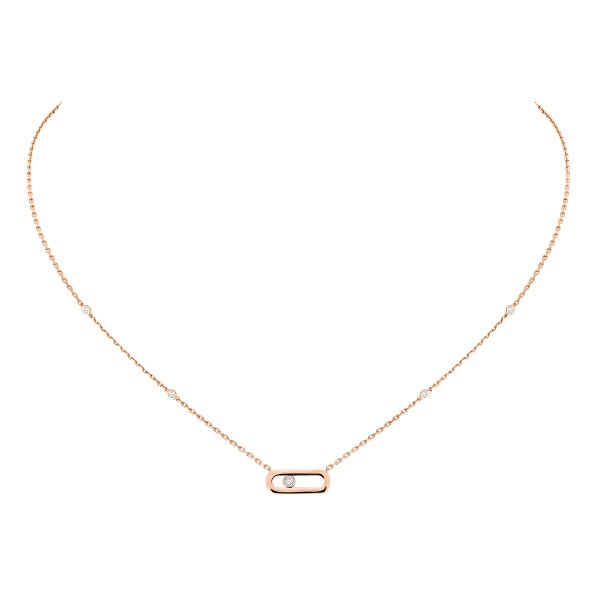 Collier Messika Move Uno en or rose et diamants 10053R