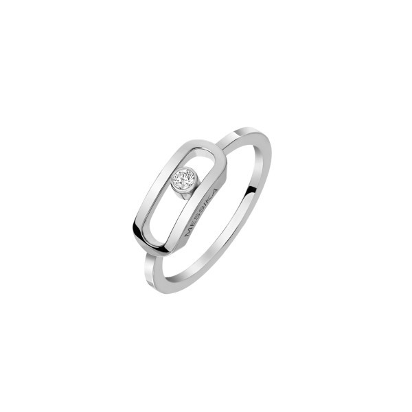 Bague Messika Move Uno grand modèle en or blanc et diamant 12390G