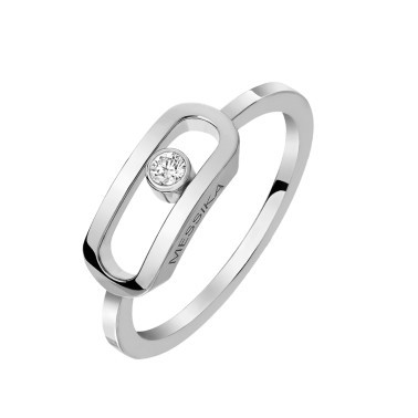 Bague Messika Move Uno grand modèle en or blanc et diamant 12390G