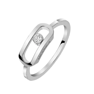 Bague Messika Move Uno grand modèle en or blanc et diamant 12390G