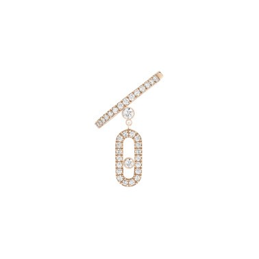 Boucle Mono Clip Move Uno Pampille Pavé Messika en or rose et diamants 11162R