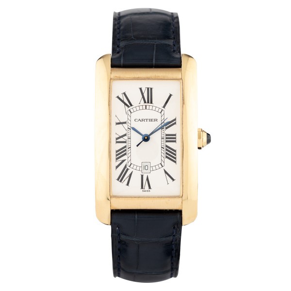 Cartier Tank Americaine watch Ref: 1740 in automatic yellow gold 27.0 x 45.0 mm