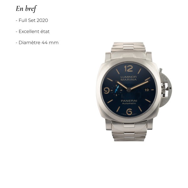 Montre Panerai Luminor Marina PAM01058 automatique Full Set 2020 44 mm