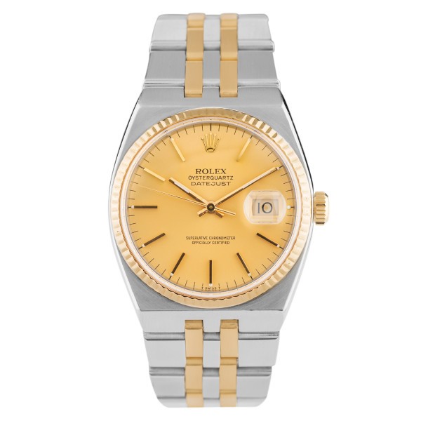 Montre Rolex Datejust Oysterquartz Acier & Or Ref : 17013 quartz 1982 36 mm