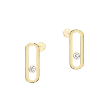 Boucles d'oreilles Messika Move Uno en or jaune et diamant