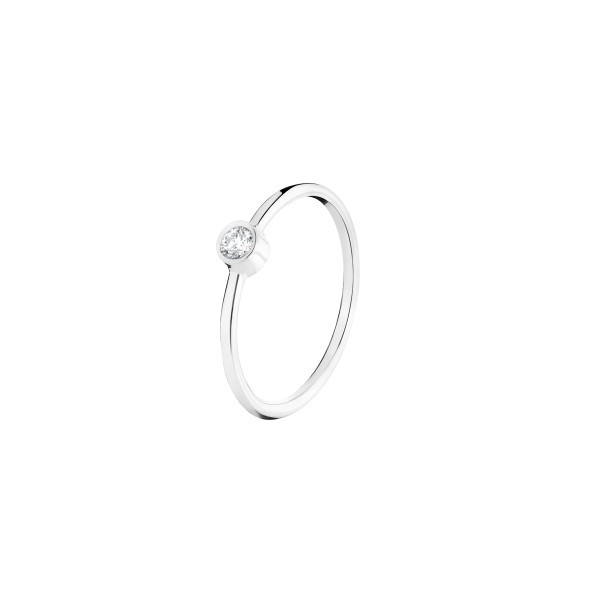 Solitaire Les Poinçonneurs Aurore en or blanc et diamant AN66265G