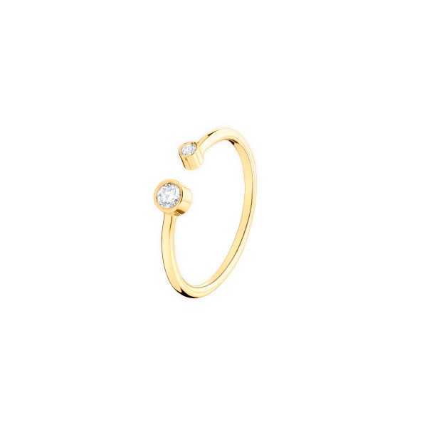 Les Poinçonneurs Céleste ring in yellow gold and diamonds