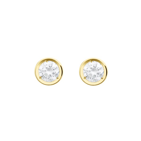 Les Poinçonneurs Aurore earrings in yellow gold and diamonds