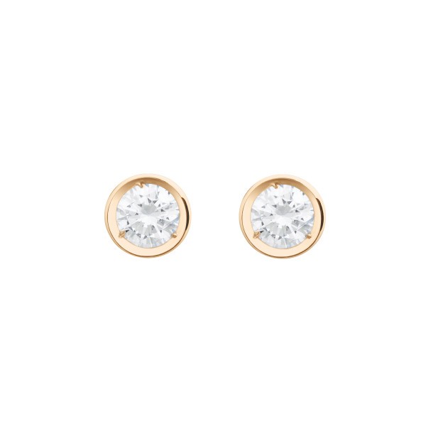 Les Poinçonneurs Aurore earrings in rose gold and diamonds