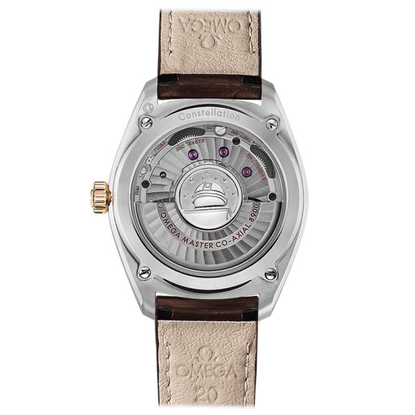 Montre Omega Constellation Globemaster Co-Axial Master Chronometer cadran argent bracelet cuir brun 39 mm - SITE1
