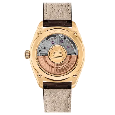 Montre Omega Constellation Globemaster Co-Axial Master Chronometer or bracelet cuir brun 39 mm - SITE1