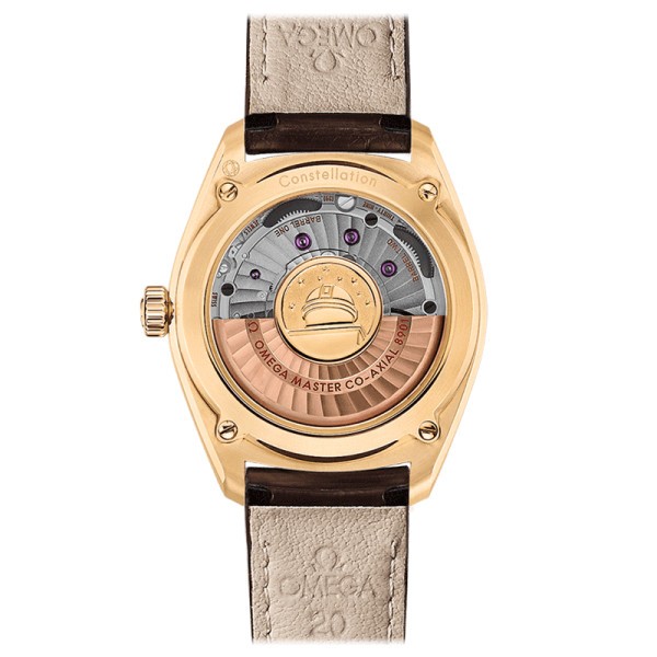 Montre Omega Constellation Globemaster Co-Axial Master Chronometer or bracelet cuir brun 39 mm - SITE1