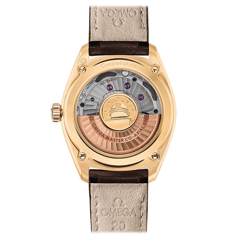 Montre Omega Constellation Globemaster Co-Axial Master Chronometer or bracelet cuir brun 39 mm - SITE1