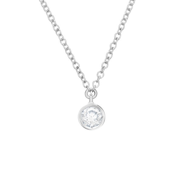 Les Poinçonneurs Joie necklace in white gold and diamonds