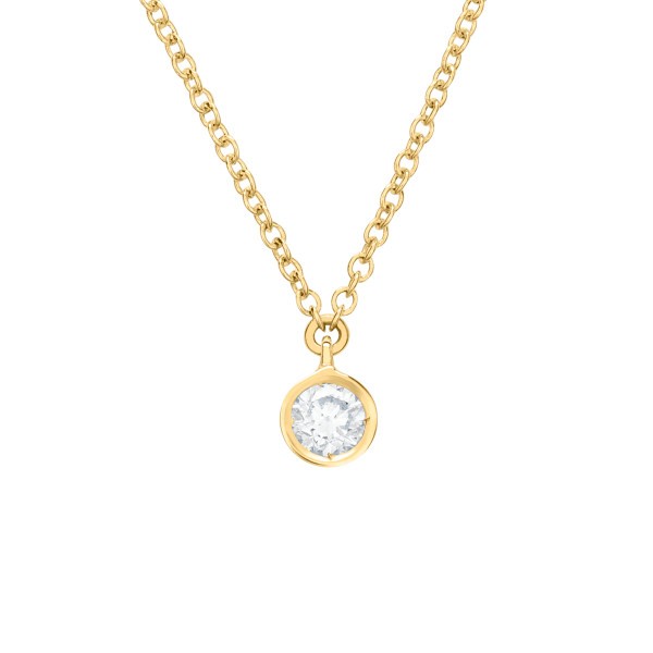 Les Poinçonneurs Joie necklace in yellow gold and diamonds