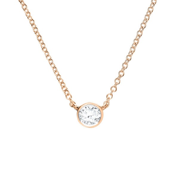 Les Poinçonneurs Aurore necklace in rose gold and diamonds