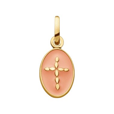 Pendentif Arthus Bertrand Croix Rose en or jaune J9681X0000