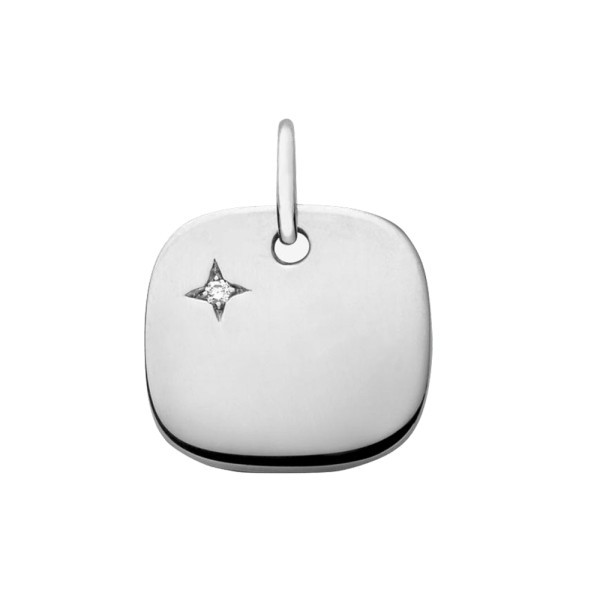 Pendentif coussin Arthus Bertrand Ma Petite Étoile en or blanc et diamant