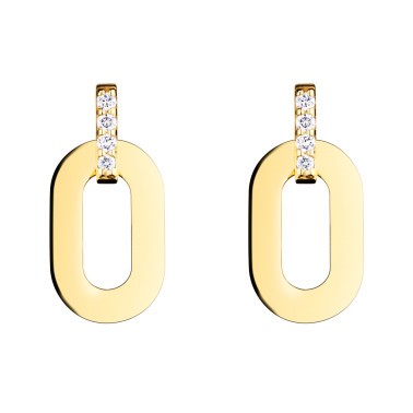 Boucles d'oreilles So Shocking Origine en or jaune et diamants