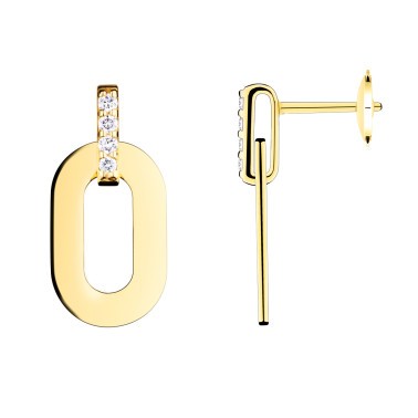 Boucles d'oreilles So Shocking Origine en or jaune et diamants