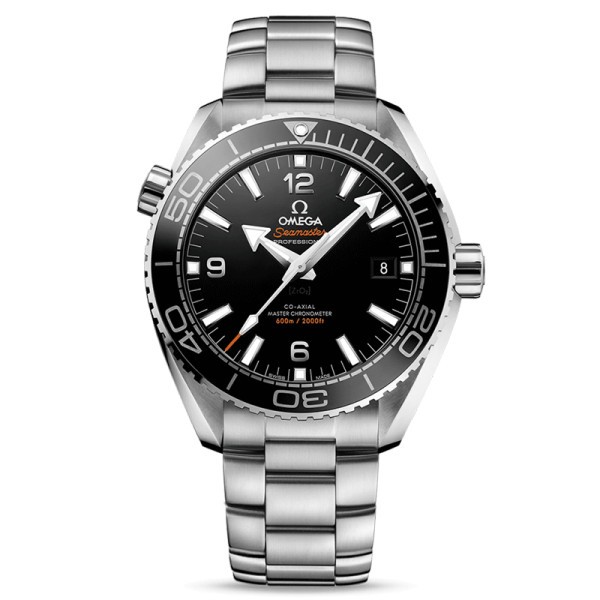 Montre Omega Seamaster Planet Ocean 600m Co-Axial Master Chronometer cadran noir bracelet acier 43,5 mm