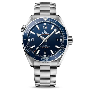 Montre Omega Seamaster Planet Ocean 600m Co-Axial Master Chronometer cadran bleu bracelet acier 43,5 mm
