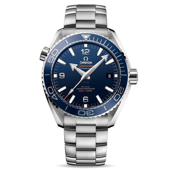 Montre Omega Seamaster Planet Ocean 600m Co-Axial Master Chronometer cadran bleu bracelet acier 43,5 mm