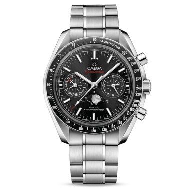 Montre Omega Speedmaster Moonwatch Co-Axial Master Chronometer Phases de lune cadran noir bracelet acier 44,25 mm - SOLDAT PL