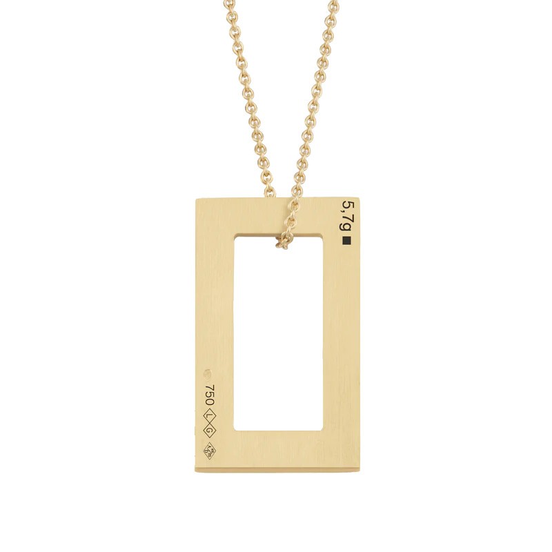 Médaille Le Gramme Rectangle 5,7g en or jaune poli et diamants LG_COJPO01082_5.7