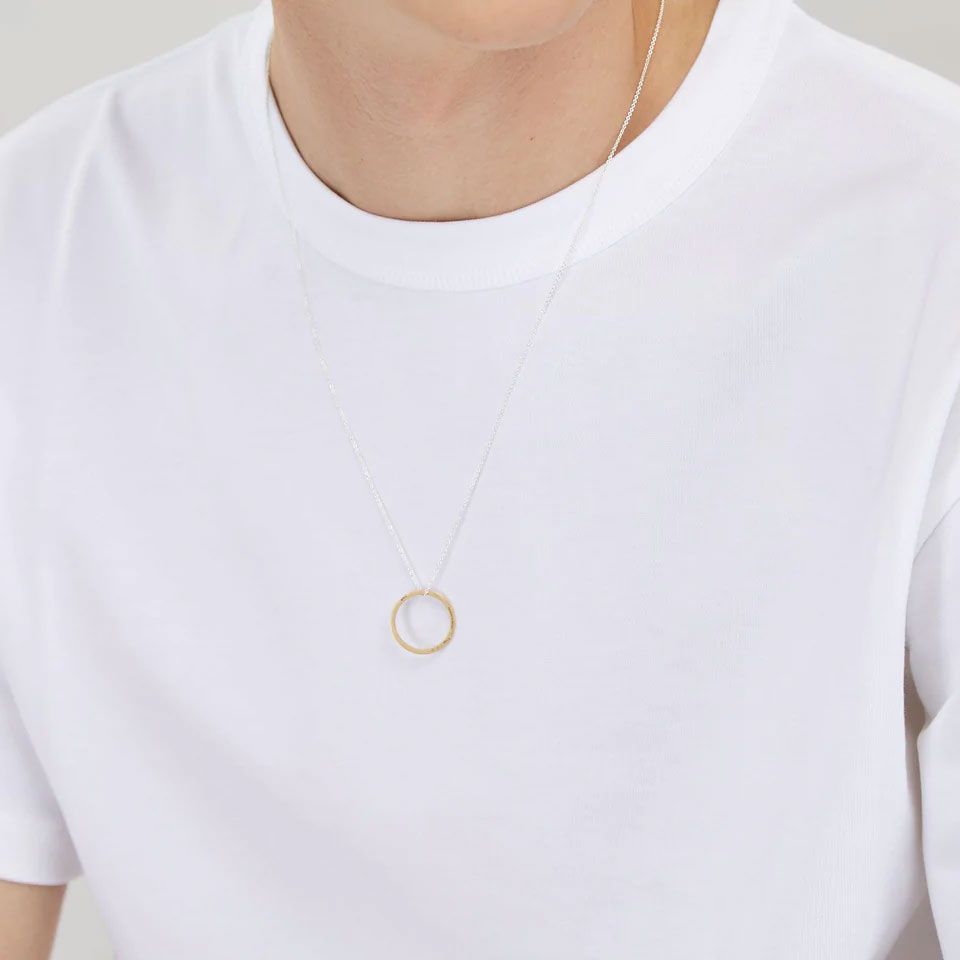 Médaille Le Gramme Disque 1,5g en or jaune poli et chaîne argent 925 LG_COJPOD081_1.5