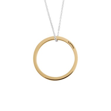Médaille Le Gramme Disque 1,5g en or jaune poli et chaîne argent 925 LG_COJPOD081_1.5