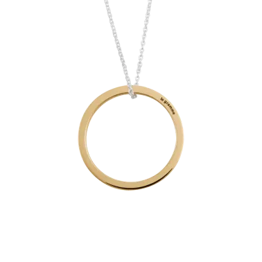 Médaille Le Gramme Disque 1,5g en or jaune poli et chaîne argent 925 LG_COJPOD081_1.5