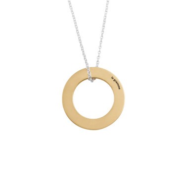 Médaille Le Gramme Disque 2,3g en or jaune poli et chaîne argent 925 LG_COJPOD081_2.3