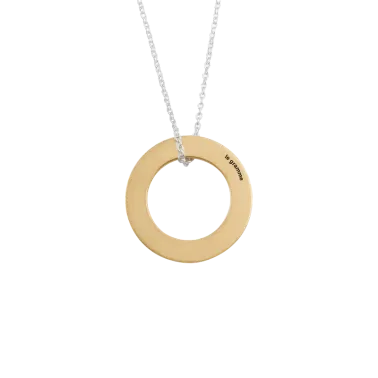 Médaille Le Gramme Disque 2,3g en or jaune poli et chaîne argent 925 LG_COJPOD081_2.3