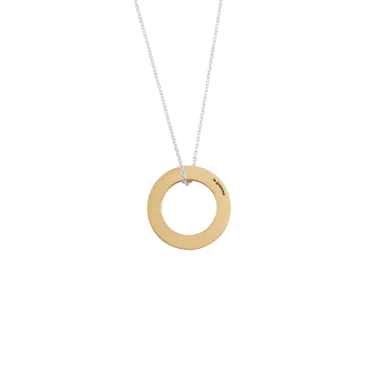 Médaille Le Gramme Disque 2,3g en or jaune poli et chaîne argent 925 LG_COJPOD081_2.3