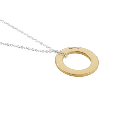 Médaille Le Gramme Disque 2,3g en or jaune poli et chaîne argent 925 LG_COJPOD081_2.3