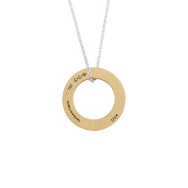 Médaille Le Gramme Disque 2,3g en or jaune poli et chaîne argent 925 LG_COJPOD081_2.3