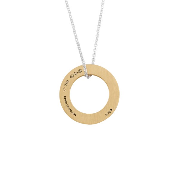 Médaille Le Gramme Disque 2,3g en or jaune poli et chaîne argent 925 LG_COJPOD081_2.3
