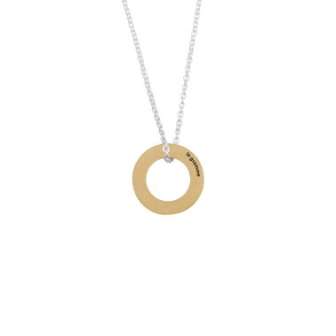 Médaille Le Gramme Disque 1g en or jaune poli et chaîne argent 925 LG_COJBRD081_01