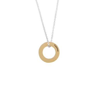 Médaille Le Gramme Disque 1g en or jaune poli et chaîne argent 925 LG_COJBRD081_01