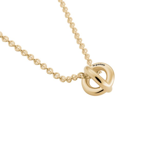 Médaille Le Gramme Entrelacs 1g en or jaune poli