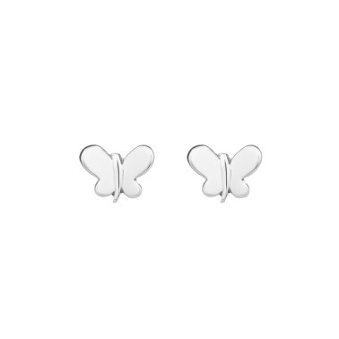 Boucles d'oreilles Les Poinçonneurs Papillons en or blanc 