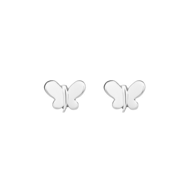 Boucles d'oreilles Les Poinçonneurs Papillons en or blanc 