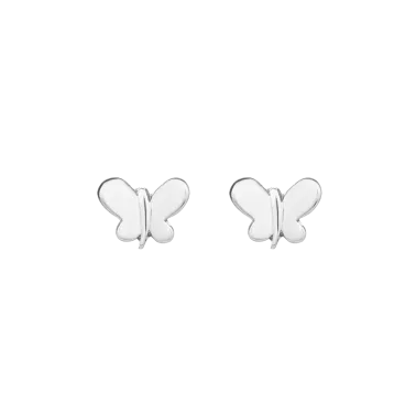 Boucles d'oreilles Les Poinçonneurs Papillons en or blanc 