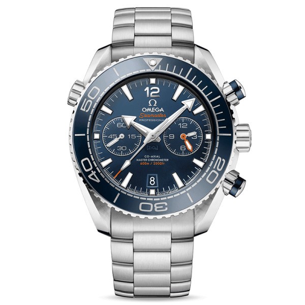 Montre Omega Seamaster Planet Ocean 600m Master Chronometer cadran bleu bracelet acier 45,5 mm