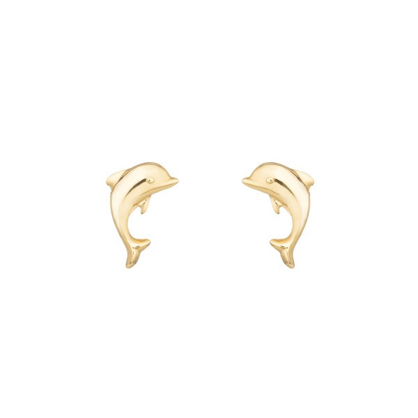 Les Poinçonneurs Dolphins earrings in yellow gold 