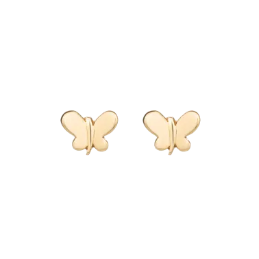 Boucles d'oreilles Les Poinçonneurs Papillons en or jaune 