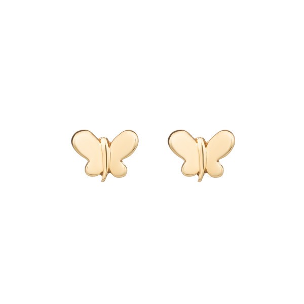 Boucles d'oreilles Les Poinçonneurs Papillons en or jaune 