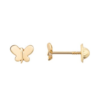 Les Poinçonneurs Butterflies earrings in yellow gold 